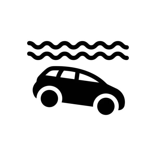 透明な背景に車の水のベクトル図 プレミアム品質の象徴概念とグラフィックデザインのためのグリフアイコン — ストックベクタ