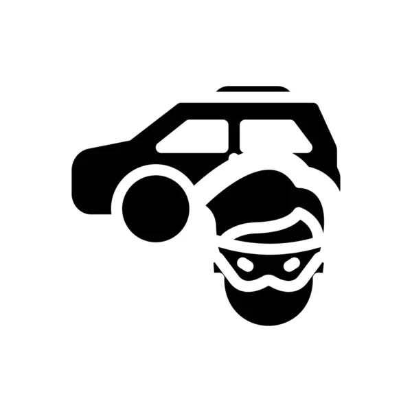 Car Man Vector Illustration Transparent Background Premium Quality Symbols Glyphs — 스톡 벡터