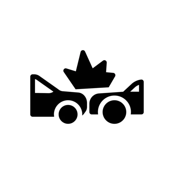 Векторная Иллюстрация Автомобильной Аварии Прозрачном Фоне Символы Высокого Качества — стоковый вектор