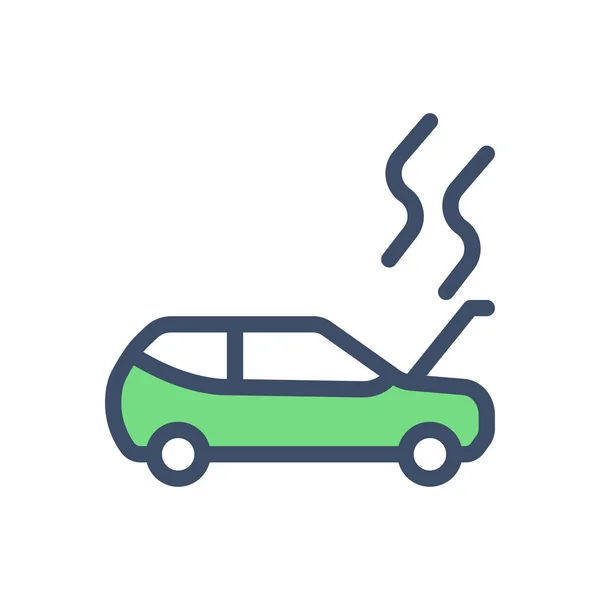 Car Smoke Vector Illustration Transparent Background Premium Quality Symbols Stroke — Stock Vector