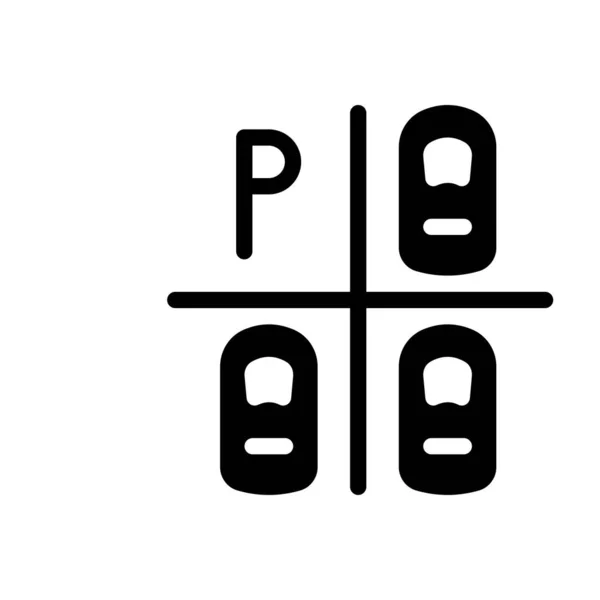 Parkeerplaats Vector Illustratie Een Transparante Achtergrond Premium Kwaliteit Symbolen Glyphs — Stockvector