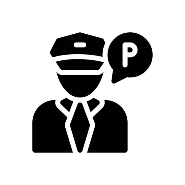 Officer Vector Illustratie Een Transparante Achtergrond Premium Kwaliteit Symbolen Glyphs — Stockvector