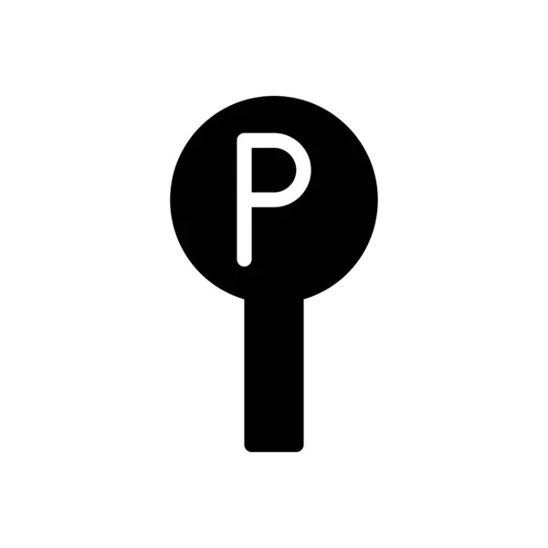 Illustrazione Del Vettore Del Bordo Parcheggio Uno Sfondo Trasparente Simboli — Vettoriale Stock