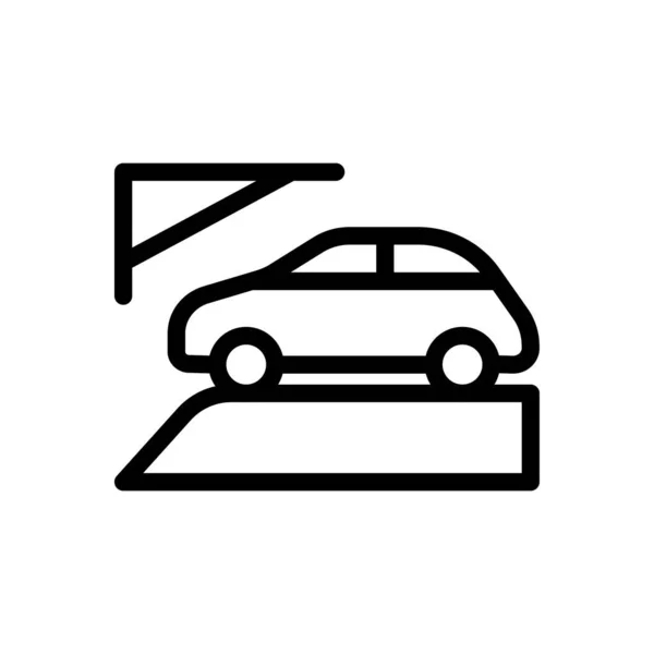 Parkovací Vektorová Ilustrace Průhledném Pozadí Symboly Prvotřídní Kvality Ikona Tenké — Stockový vektor