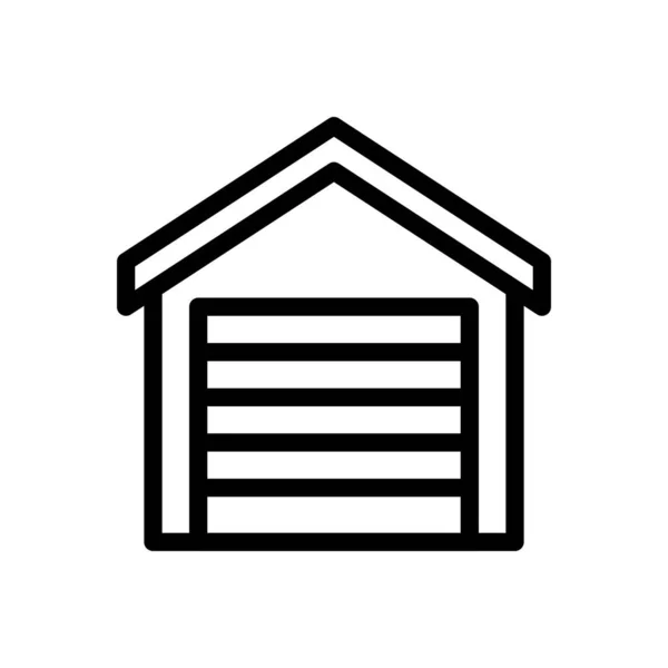 Garage Vector Illustration Transparent Background Premium Quality Symbols Thin Line — Stock Vector