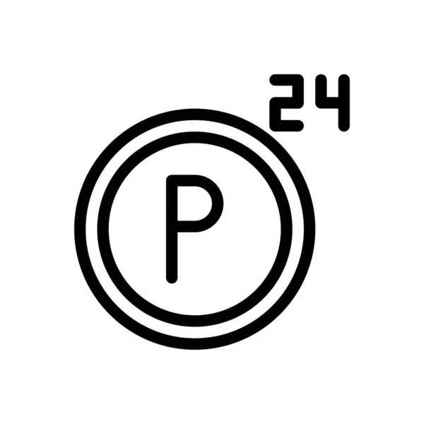 Паркування Цілодобова Векторна Ілюстрація Прозорому Фоні Символи Якості Премій Піктограма — стоковий вектор