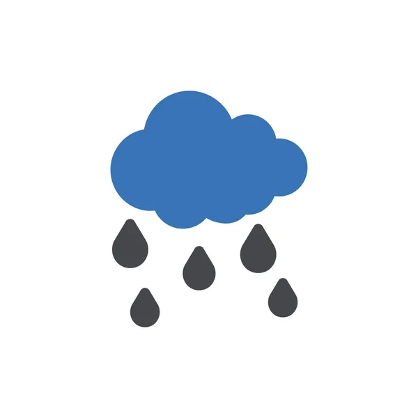 Regen Vektor Illustration Auf Einem Transparenten Hintergrund Premium Qualität Symbole — Stockvektor
