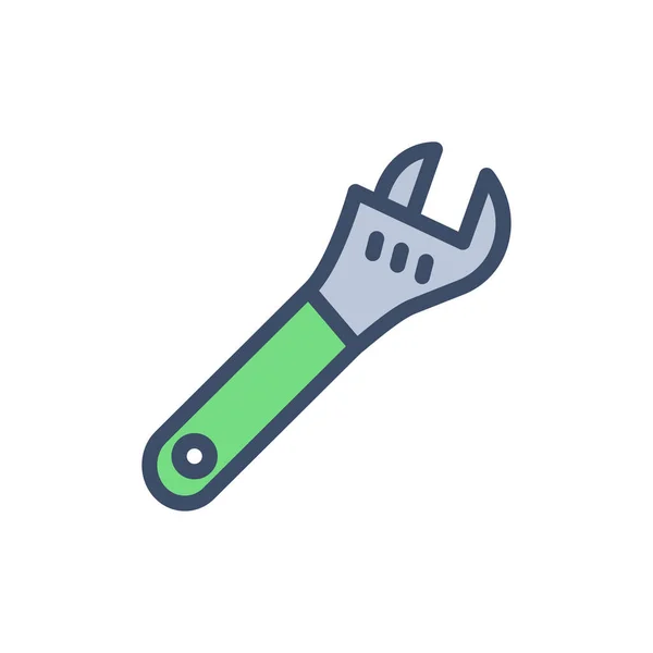 Wrench Vector Illustration Transparent Background Premium Quality Symbols Stroke Icon — Stok Vektör