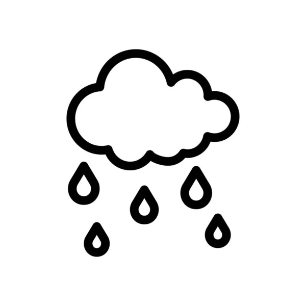 Şeffaf Bir Arkaplanda Yağmur Vektör Çizimi Konsept Grafik Tasarım Için — Stok Vektör