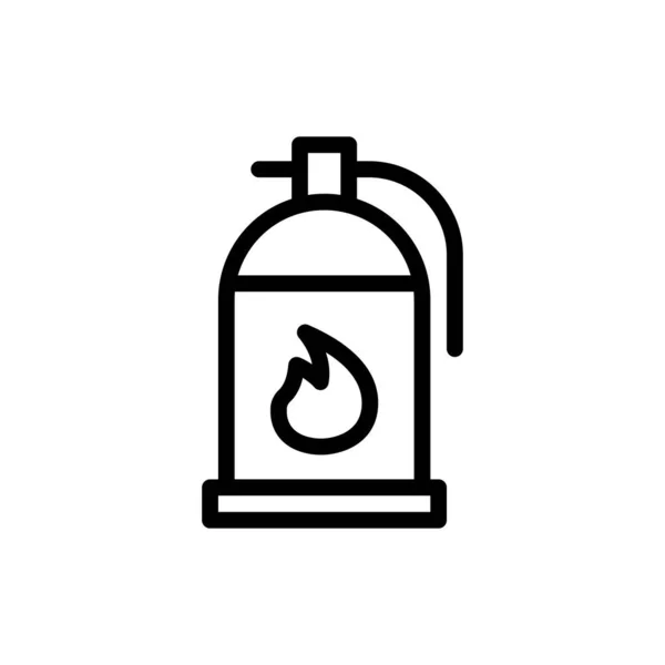 Brandsläckare Vektor Illustration Transparent Bakgrund Premium Kvalitetssymboler Tunn Linje Ikon — Stock vektor