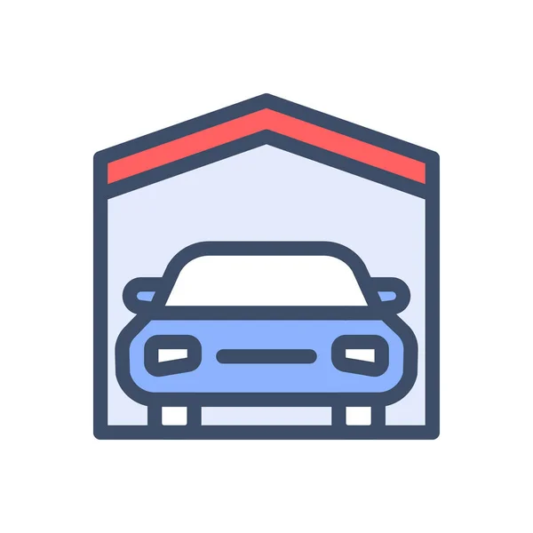 Garage Vector Illustration Transparent Background Premium Quality Symbols Stroke Icon — Stock Vector