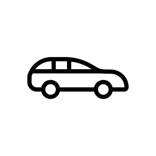透明背景の車のベクトル図 プレミアム品質の象徴概念とグラフィックデザインのための細い線のアイコン — ストックベクタ