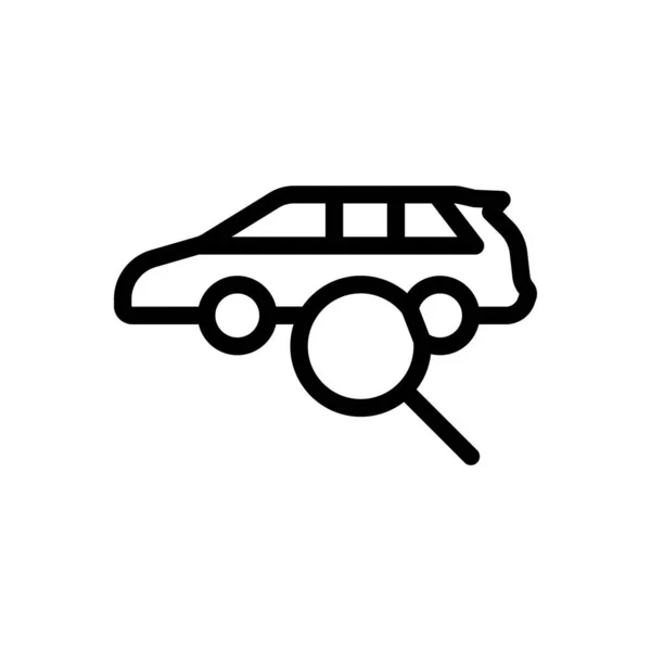 Hledat Auto Vektorové Ilustrace Průhledném Pozadí Premium Kvalitní Symboly Tenká — Stockový vektor