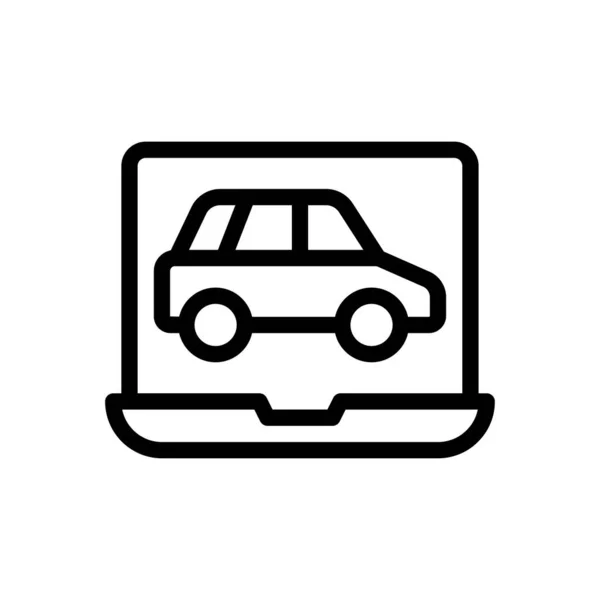Laptop Auto Vektor Illustration Auf Einem Transparenten Hintergrund Premium Qualität — Stockvektor