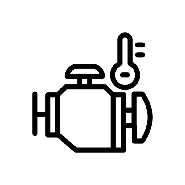 Engine Temperature Vector Illustration Transparent Background Premium Quality Symbols Thin — Stock Vector