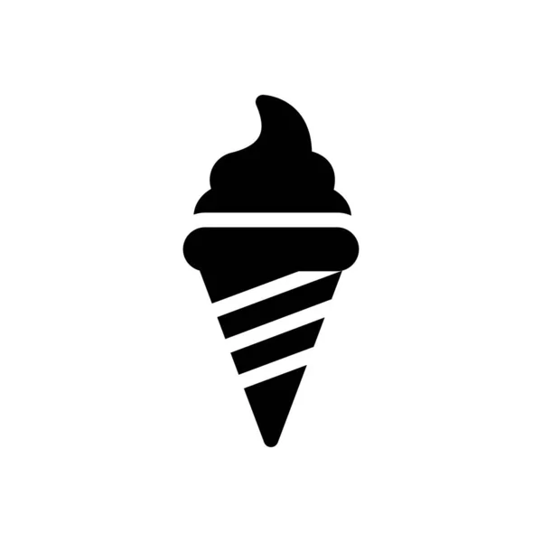 Морозиво Векторна Ілюстрація Прозорому Фоні Символи Якості Премій Піктограма Гліфів — стоковий вектор