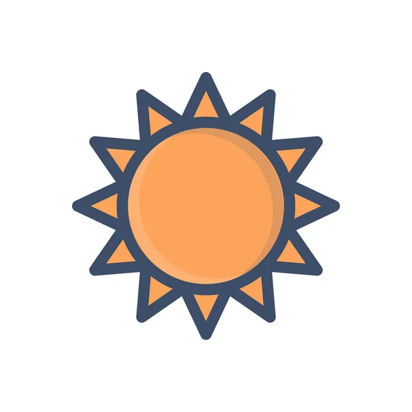 Sun Vector Illustration Transparent Background Premium Quality Symbols Stroke Icon — Stock Vector