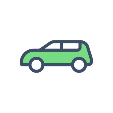 Şeffaf bir arkaplan üzerinde araba vektör çizimi. Konsept ve grafik tasarımı için birinci sınıf kalite simgeler..