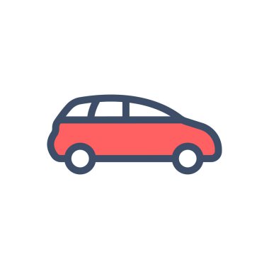 Şeffaf bir arkaplan üzerinde araba vektör çizimi. Konsept ve grafik tasarımı için birinci sınıf kalite simgeler..