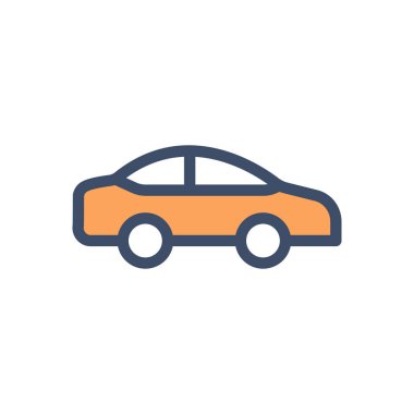 Şeffaf bir arkaplan üzerinde araba vektör çizimi. Konsept ve grafik tasarımı için birinci sınıf kalite simgeler..