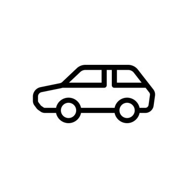 Şeffaf bir arkaplanda taksi vektör çizimi. Konsept ve grafik tasarım için ince çizgi simgesi.. 