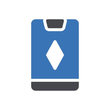 Şeffaf bir arkaplan üzerinde mobil poker oyunu vektör illüstrasyonu. Konsept ve grafik tasarımı için özel kalite semboller..