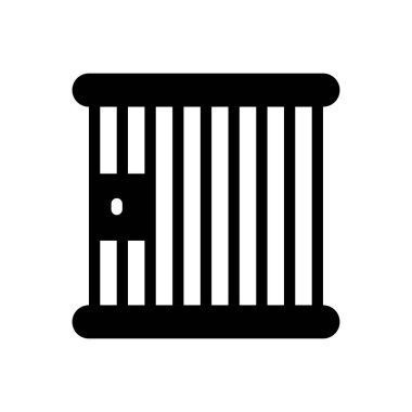 jail vector illustration on a transparent background.Premium quality symbols.Glyphs icon for concept and graphic design.