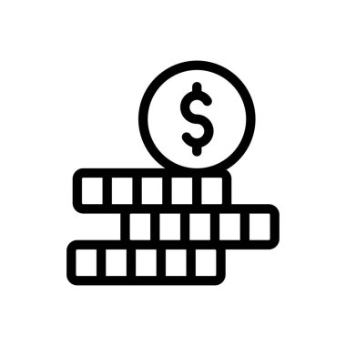 Saydam bir arkaplanda dolar para vektör çizimi. Premium kalite semboller. Konsept ve grafik tasarım için ince çizgi simgesi..