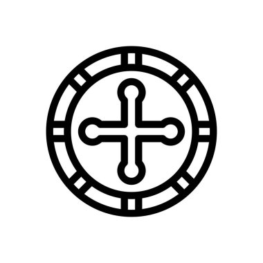 Şeffaf bir arkaplan üzerinde dönen tekerlek vektör çizimi. Premium kalite semboller. Konsept ve grafik tasarım için ince çizgi simgesi.