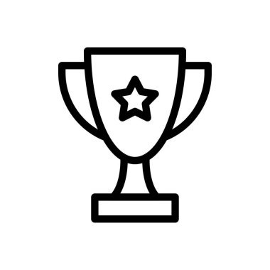 Şeffaf bir arkaplanda ödül vektör çizimi. Konsept ve grafik tasarım için ince çizgi simgesi..