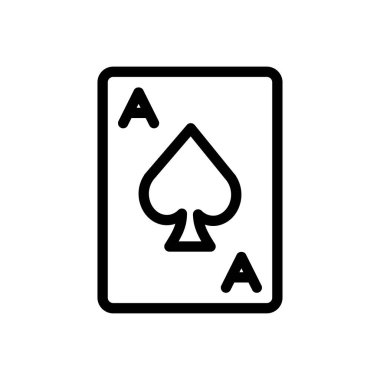 Şeffaf bir arkaplanda poker kartı çizimi. Premium kalite semboller. Konsept ve grafik tasarım için ince çizgi simgesi.