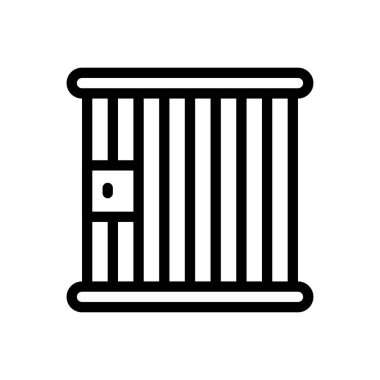 jail vector illustration on a transparent background.Premium quality symbols.Thin line icon for concept and graphic design.