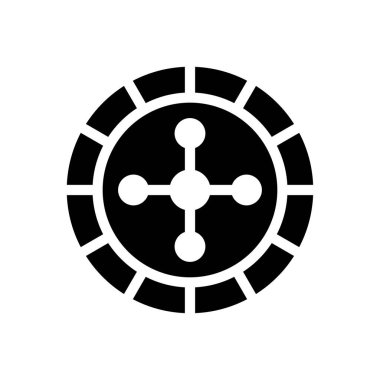 Şeffaf bir arkaplanda rulet vektör çizimi. Konsept ve grafik tasarımı için mükemmel kalite semboller..