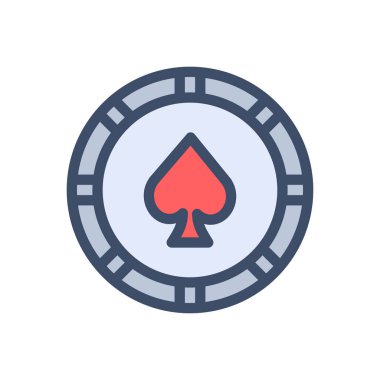 Şeffaf bir arkaplan üzerinde poker vektör illüstrasyonu. Konsept ve grafik tasarımı için birinci sınıf kalite simgeler..