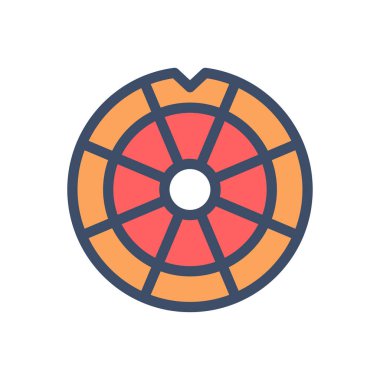 Saydam bir arkaplan üzerinde tekerlek vektör çizimi. Konsept ve grafik tasarımı için birinci sınıf kalite simgeler..