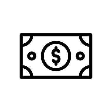 Saydam bir arkaplanda dolar vektör illüstrasyonu. Premium kalite semboller. Konsept ve grafik tasarım için ince çizgi simgesi..