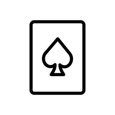 Şeffaf bir arkaplan üzerinde poker vektör illüstrasyonu. Konsept ve grafik tasarımı için ince çizgi simgesi..