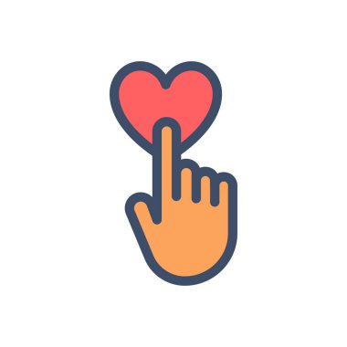 Şeffaf bir arkaplan üzerinde sevgi vektör illüstrasyonu. Konsept ve grafik tasarım için kaliteli semboller.. 