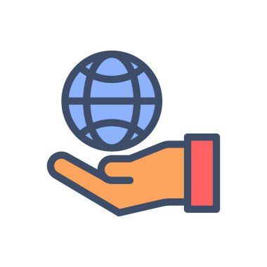 Şeffaf bir arkaplan üzerinde küresel vektör çizimi. Konsept ve grafik tasarımı için kaliteli semboller.. 