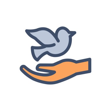 Şeffaf bir arkaplan üzerinde güvercin vektör çizimi. Konsept ve grafik tasarım için mükemmel kalite simgeleri.. 