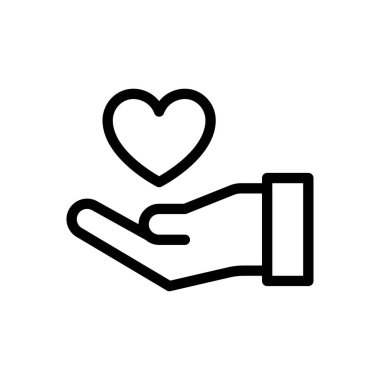 Şeffaf bir arkaplan üzerine vektör illüstrasyonunu bağışla. Premium kalite sembolleri. Konsept ve grafik tasarım için ince çizgi simgesi 