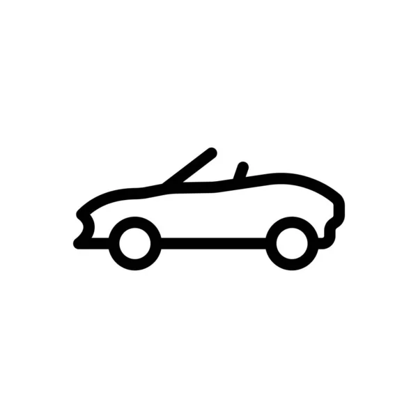 Cabrio Vektorová Ilustrace Průhledném Pozadí Symboly Prvotřídní Kvality Ikona Tenké — Stockový vektor
