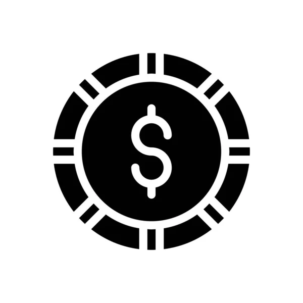 Ilustração Vetor Dólar Fundo Transparente Símbolos Qualidade Premium Ícone Glifos — Vetor de Stock