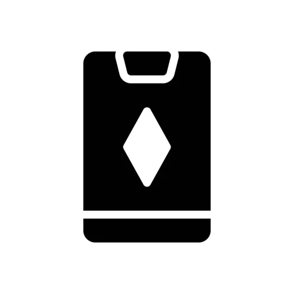 Illustration Vectorielle Jeu Poker Mobile Sur Fond Transparent Symboles Qualité — Image vectorielle