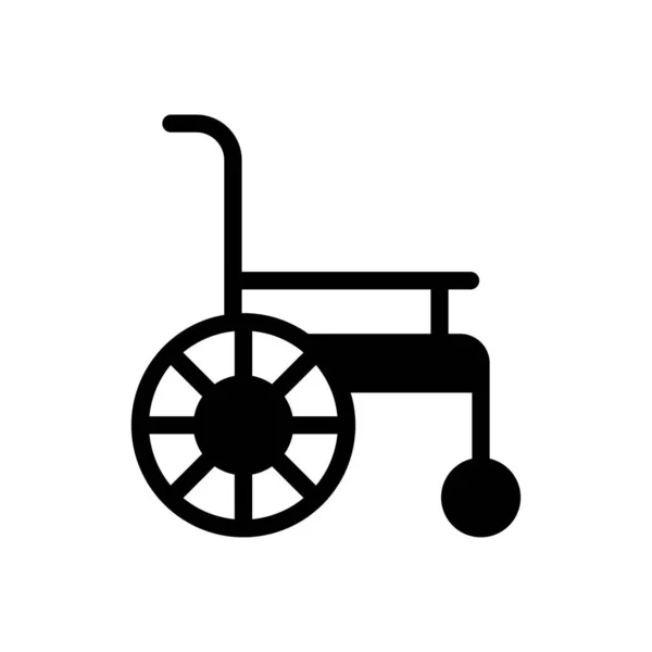 Saydam Bir Arkaplan Üzerinde Tekerlekli Sandalye Vektör Çizimi Konsept Grafik — Stok Vektör