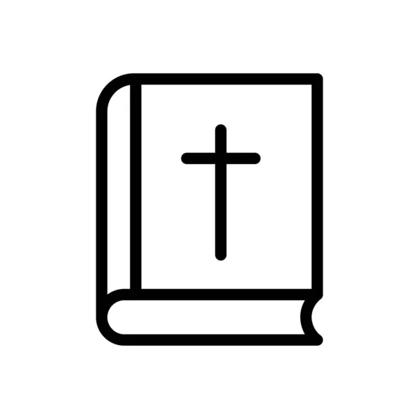 透明な背景の聖書のベクトル図 プレミアム品質の象徴概念とグラフィックデザインのための細い線のアイコン — ストックベクタ