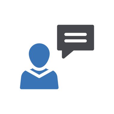 Şeffaf bir arkaplan üzerinde ileti vektör illüstrasyonu. Konsept ve grafik tasarımı için kaliteli semboller.. 