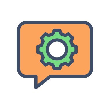 İleti, şeffaf bir arkaplan üzerinde vektör illüstrasyonunu ayarlıyor. Konsept ve grafik tasarım için premium kalite simgeleri..