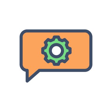 İleti, şeffaf bir arkaplan üzerinde vektör illüstrasyonunu ayarlıyor. Konsept ve grafik tasarım için premium kalite simgeleri..