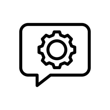 İleti, şeffaf bir arkaplan üzerinde vektör illüstrasyonu ayarlıyor.Premium kalite sembolleri. Konsept ve grafik tasarım için ince çizgi simgesi.